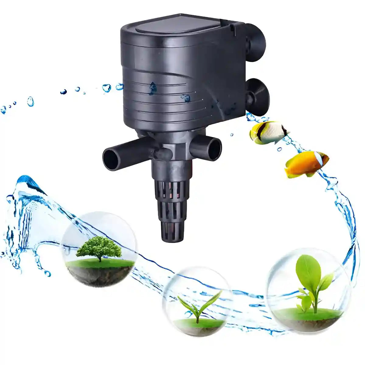 3in1 Efficient Internal Aquarium Filter 3-in-1 Filtration System