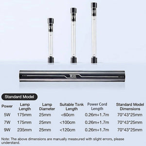 Aquarium UV Sterilizer Lamp - Yee Fish Tank Disinfection (5W/7W/9W)