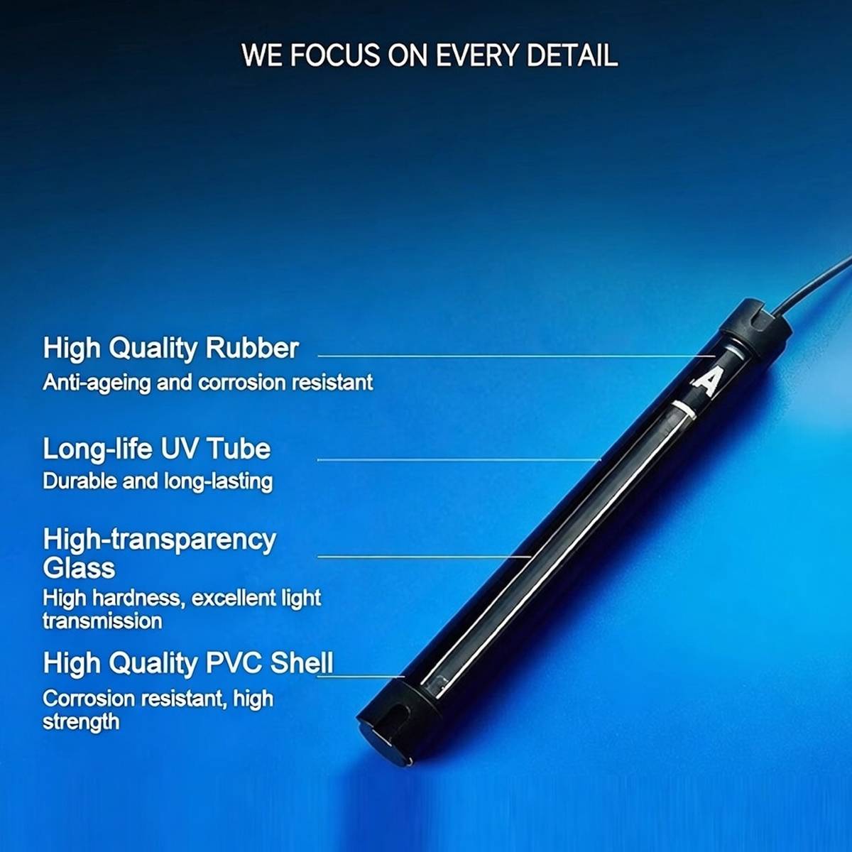 Aquarium UV Sterilizer Lamp - Yee Fish Tank Disinfection (5W/7W/9W)