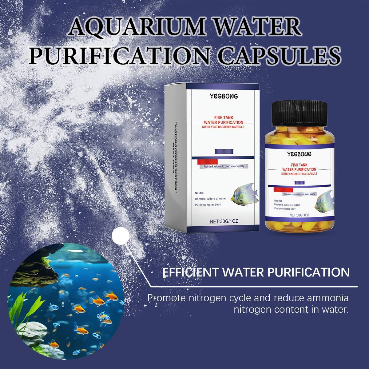 Aquarium Water Clarifier - Capsule Cleaner for Cloudy Fish Tanks