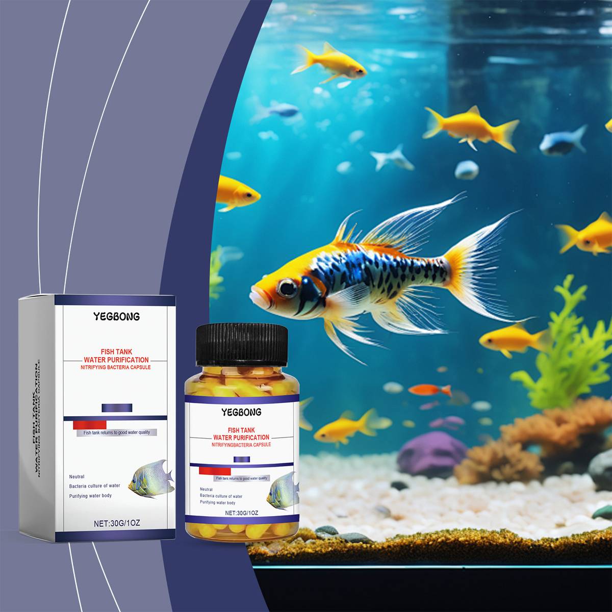 Aquarium Water Clarifier - Capsule Cleaner for Cloudy Fish Tanks