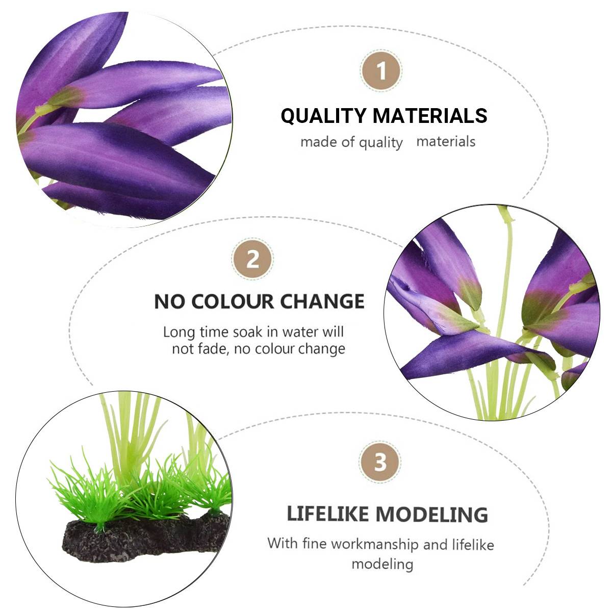 Artificial Aquatic Plants for Fish Tank | Realistic Aquarium Decoration