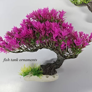 Artificial Azalea Tree Aquarium Decoration