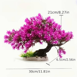 Artificial Azalea Tree Aquarium Decoration