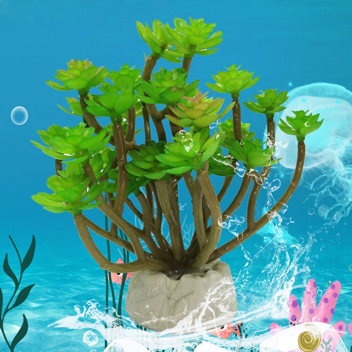 Artificial Aquarium Plant Resin Fish Tank Decor