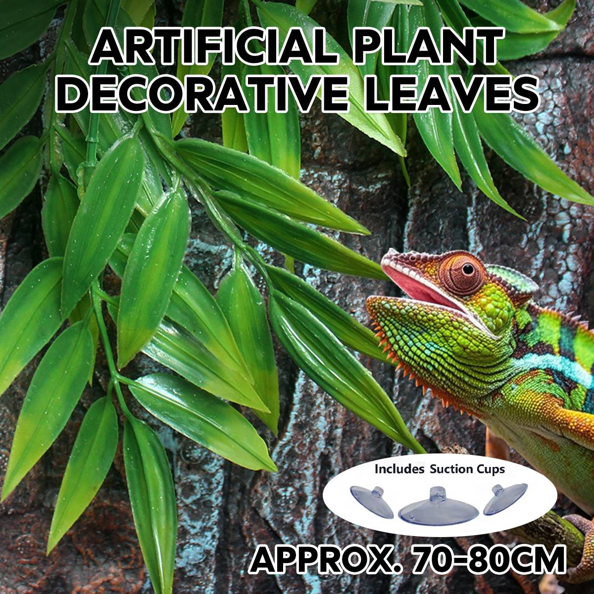 Artificial Plant Leaves for Reptile Terrarium | Realistic Vivarium Decor