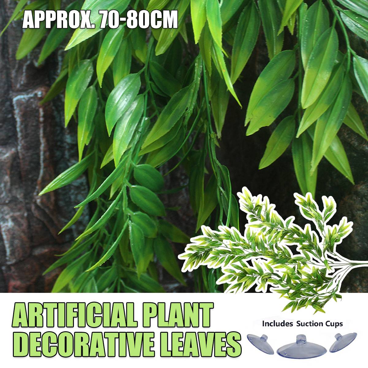 Artificial Plant Leaves for Reptile Terrarium | Realistic Vivarium Decor
