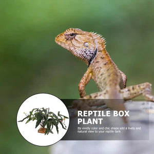 Artificial Reptile Tank Plant Decoration with Resin Base