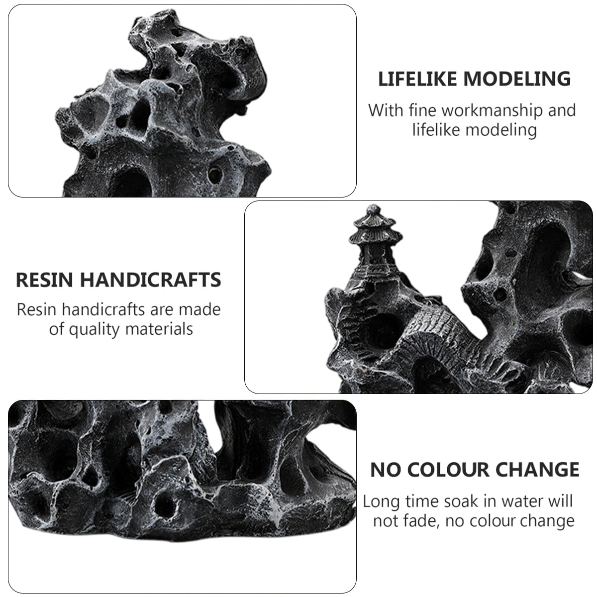 Aquarium Rock Ornament Resin Landscaping Decoration