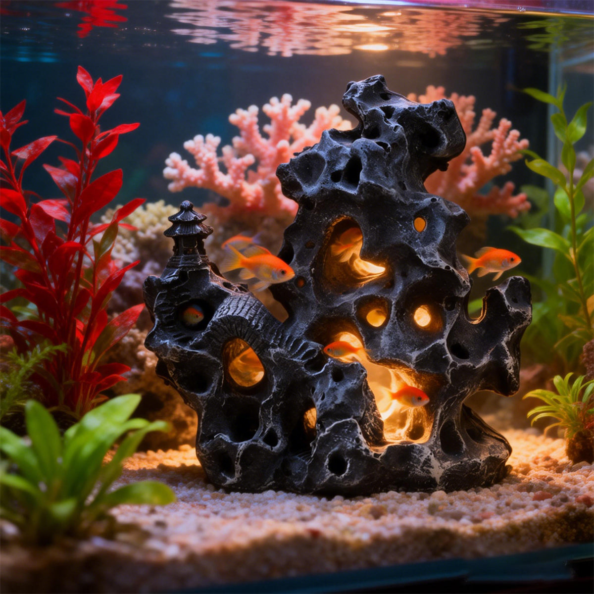 Aquarium Rock Ornament Resin Landscaping Decoration