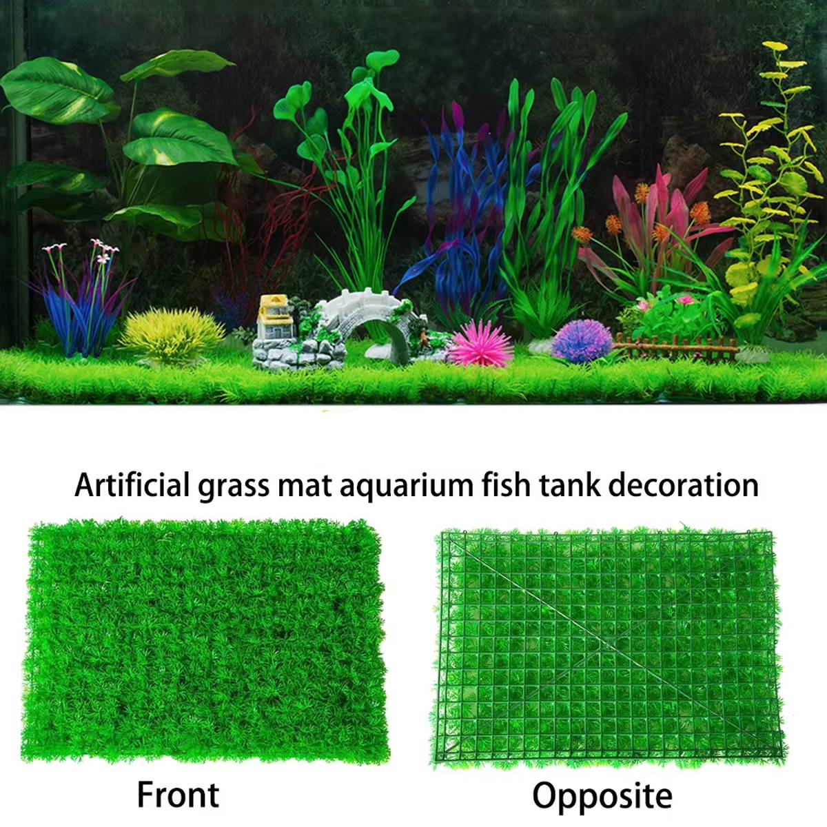 Artificial Aquarium Grass Mat 40×60cm