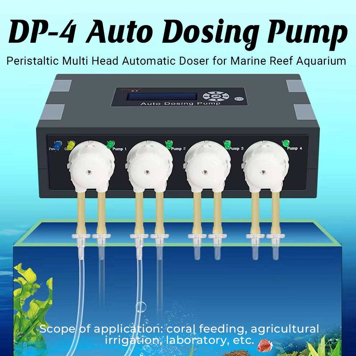 Aquarium Titration Pump DP4 - Reef Tank Dosing Pump 4-Channel