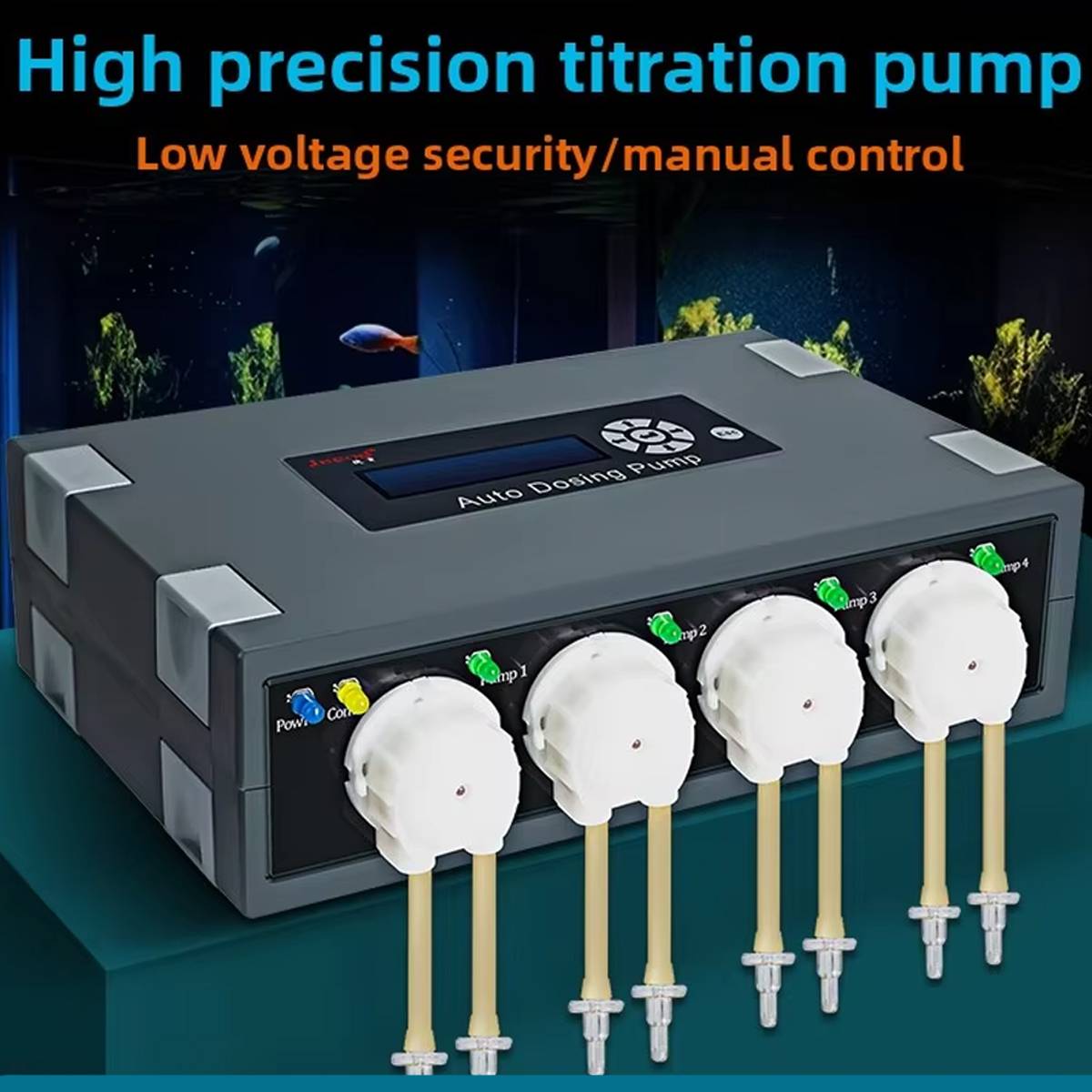 Aquarium Titration Pump DP4 - Reef Tank Dosing Pump 4-Channel