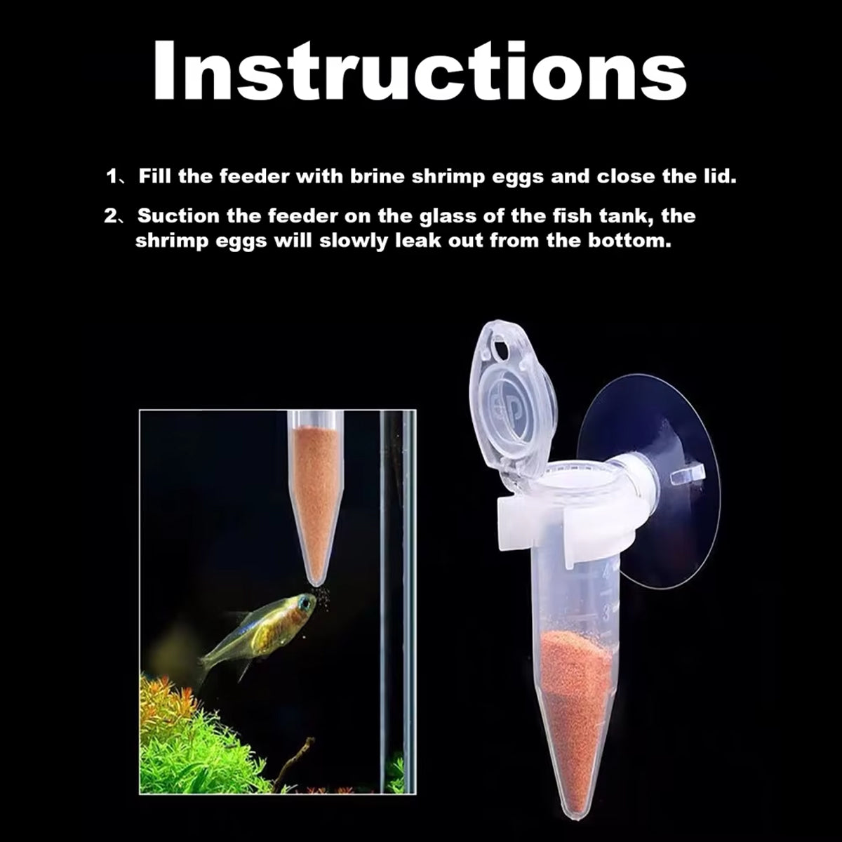 Automatic Fish Feeder With Suction Cup (10PCS)