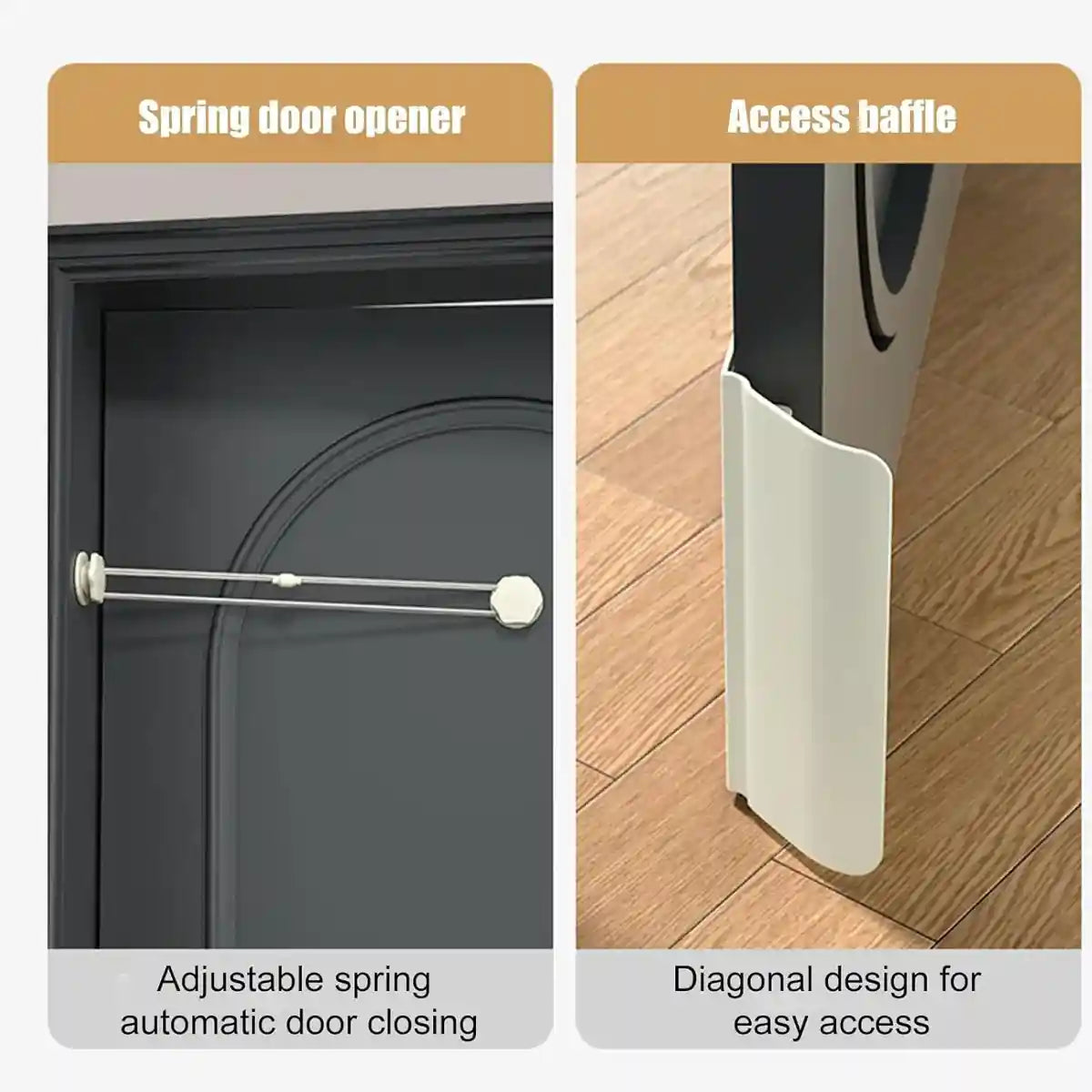Automatic Cat Door Closer With Drill-Free Installation