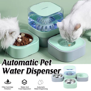 Automatic Pet Water Dispenser With Double Bowls