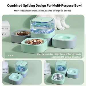 Automatic Pet Water Dispenser With Double Bowls