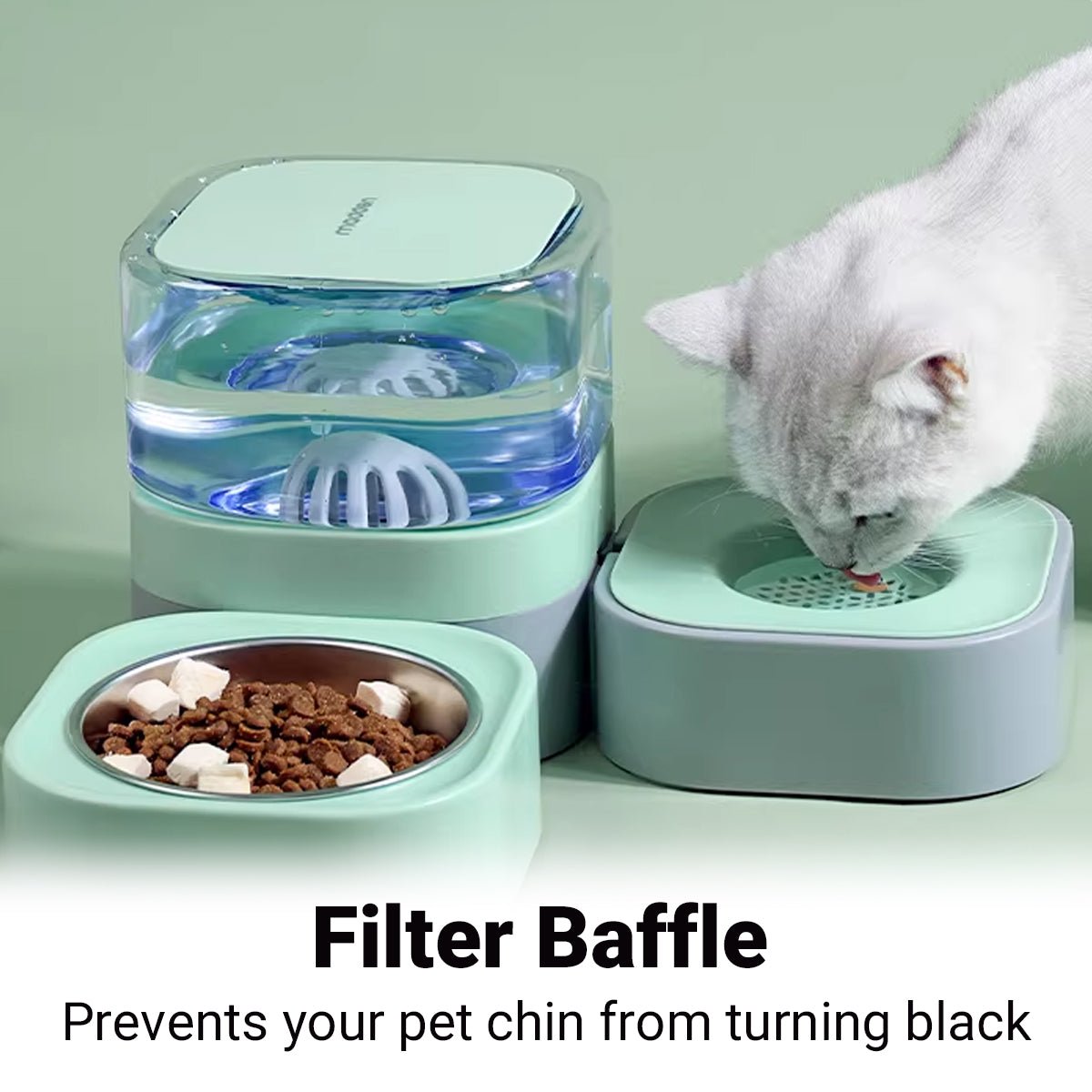 Automatic Pet Water Dispenser With Double Bowls