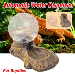 Reptile Water Dispenser Bowl Automatic Resin Drinking Dish