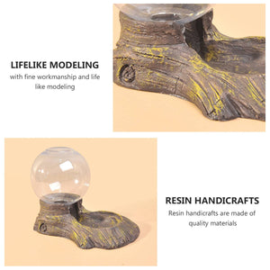 Reptile Water Dispenser Bowl Automatic Resin Drinking Dish