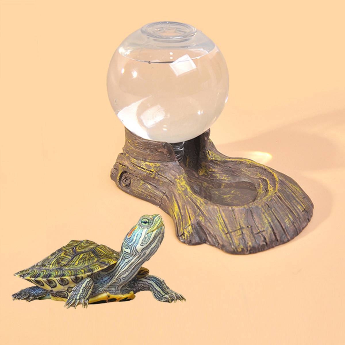 Reptile Water Dispenser Bowl Automatic Resin Drinking Dish