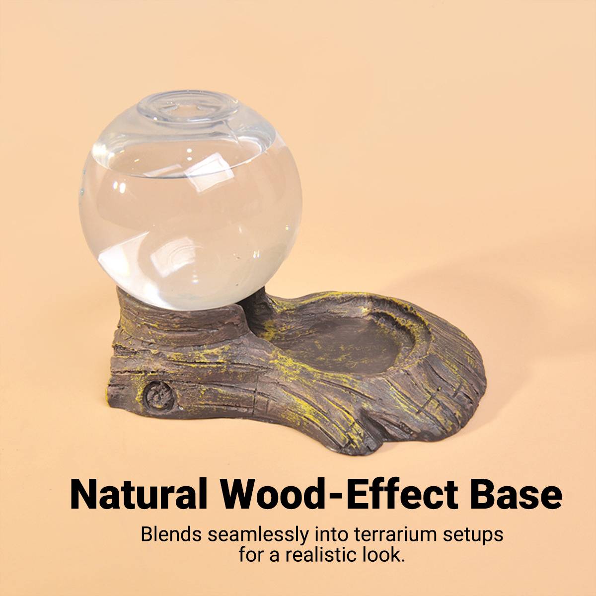 Reptile Water Dispenser Bowl Automatic Resin Drinking Dish