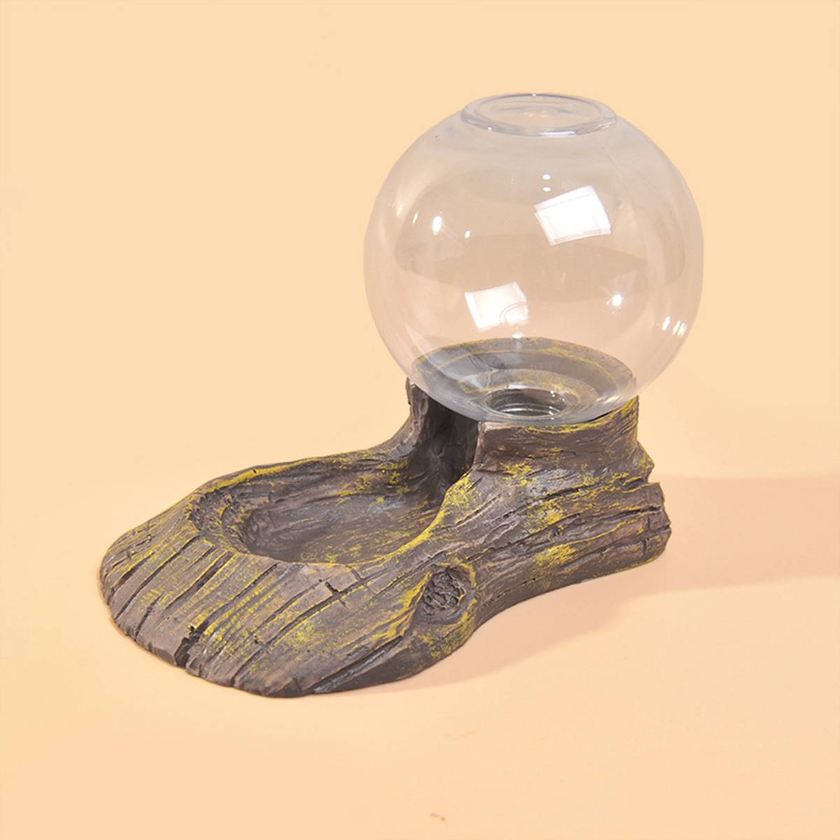 Reptile Water Dispenser Bowl Automatic Resin Drinking Dish