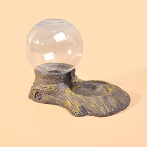 Reptile Water Dispenser Bowl Automatic Resin Drinking Dish