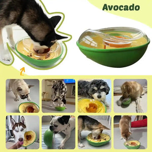Avocado Dog Slow Feeder Treat Puzzle Toy