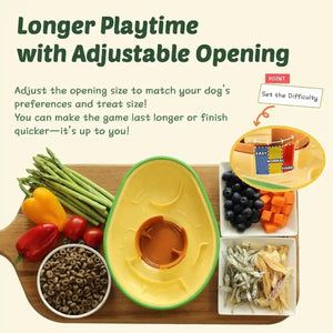 Avocado Dog Slow Feeder Treat Puzzle Toy