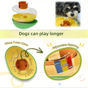 Avocado Dog Slow Feeder Treat Puzzle Toy