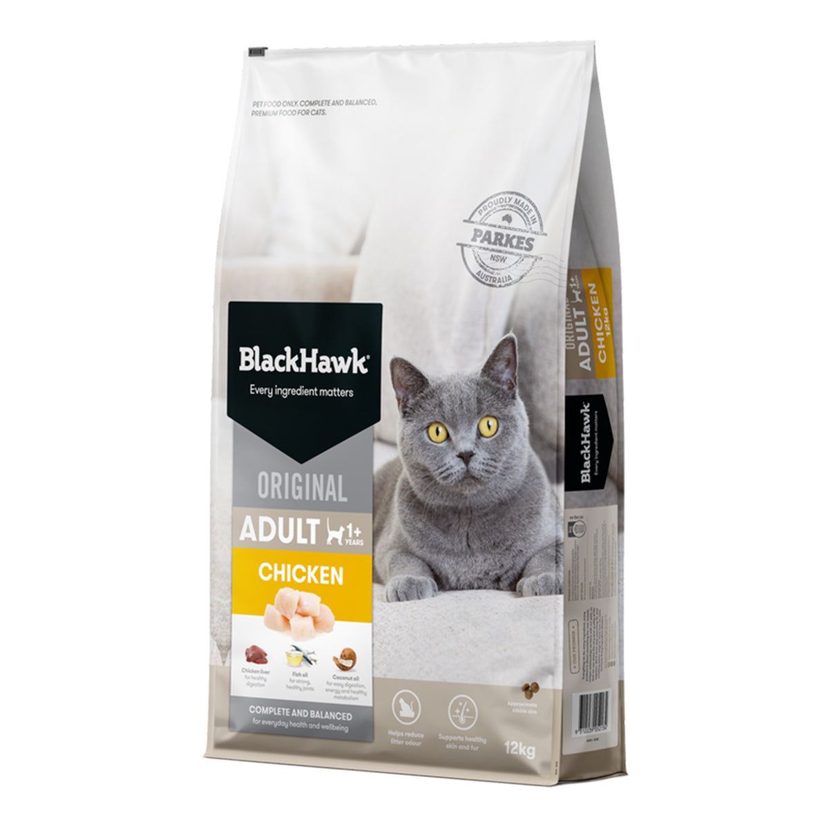 Black Hawk Original Dry Cat Food Adult Chicken 4/12KGKG