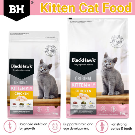 Black Hawk Original Dry Cat Food Kitten Chicken 4/8KG