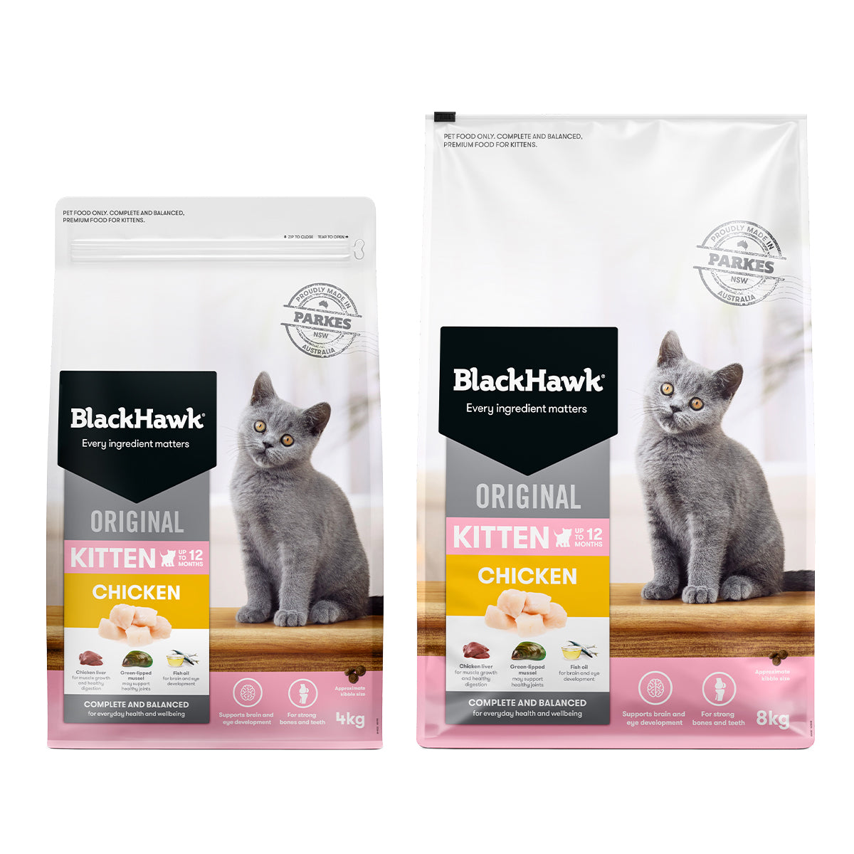 Black Hawk Original Dry Cat Food Kitten Chicken 4/8KG