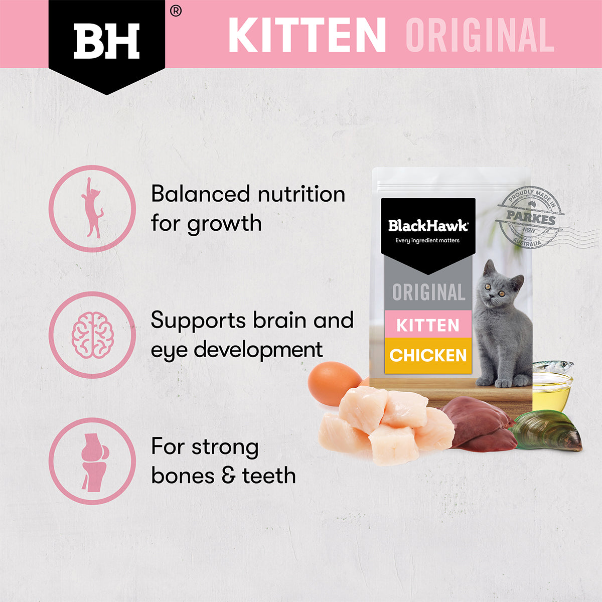 Black Hawk Original Dry Cat Food Kitten Chicken 4/8KG