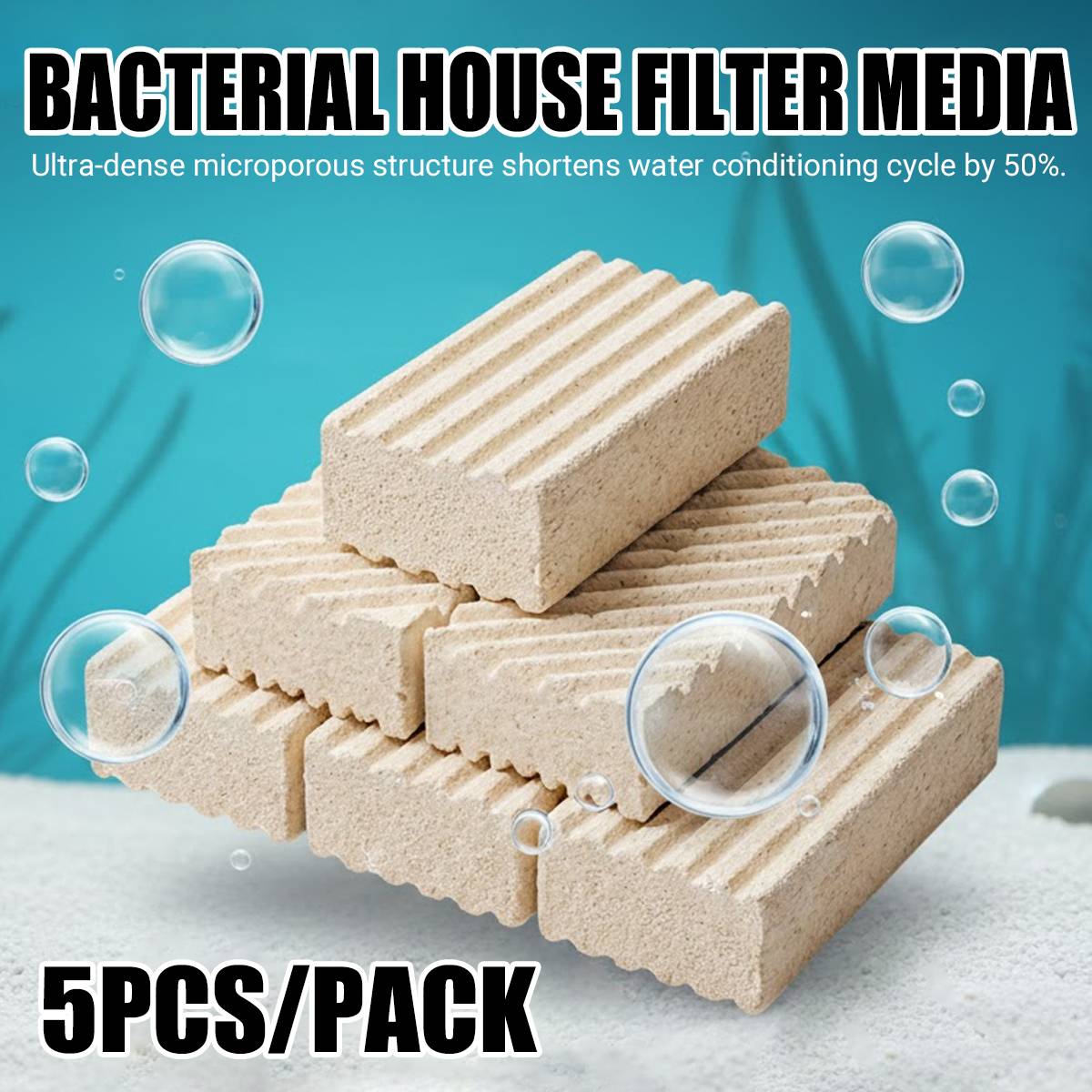 Bacteria House Filter Media 5PCS - Aquarium Bio-Ceramic Rings