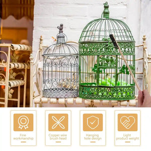 Bird Cage Cleaning Brush Set Stainless Steel & Bamboo Wire Brush Tools