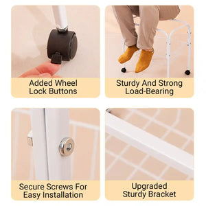 Birdhouse Bracket Universal Rolling Stand with Storage Basket