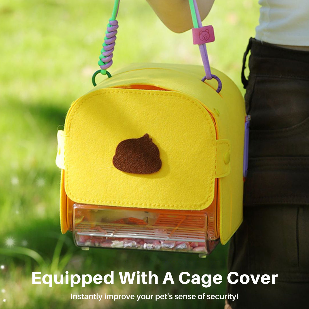Transparent Portable Bird Cage Travel Cage with Cover & Easy Cleaning Design