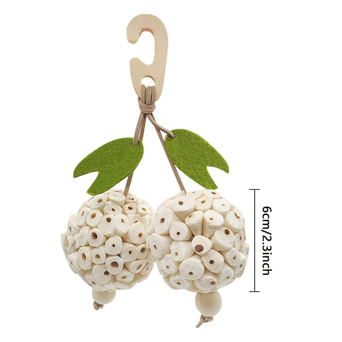 Natural Chewing Ball Bird Toy