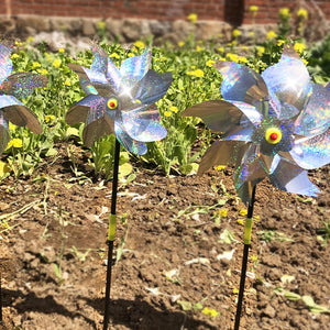 Reflective Windmill Bird Repellent 10PCS Garden Pest Deterrent Pinwheels