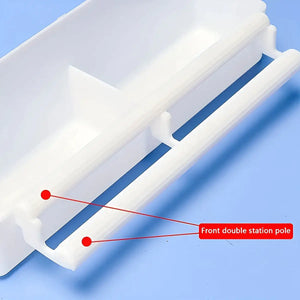 Divided Bird Cage Feeder with Double Perch Hanging Food Container