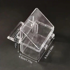 Transparent Plastic Birdcage Food Water Cup Anti-Splash Feeder Bowl