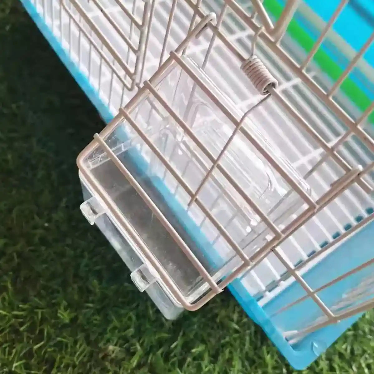 Transparent Plastic Birdcage Food Water Cup Anti-Splash Feeder Bowl
