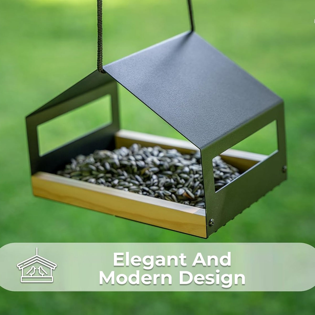 Hanging Bird Feeder - Handmade Outdoor Garden Bird House