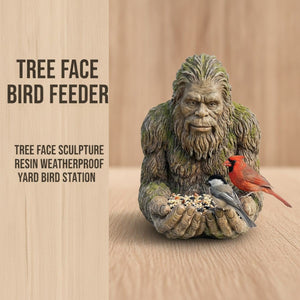 Tree Face Resin Bird Feeder for Garden Use