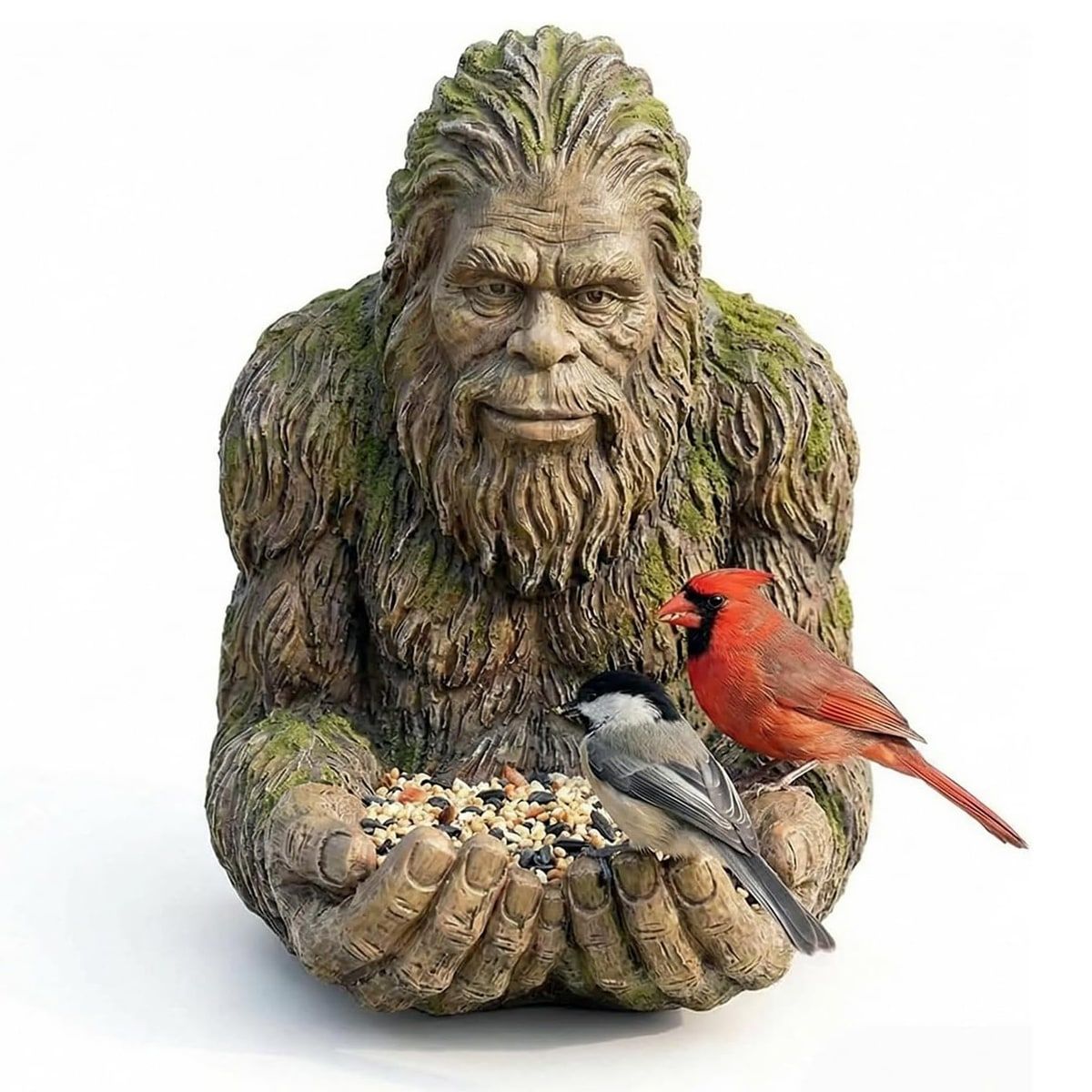 Tree Face Resin Bird Feeder for Garden Use