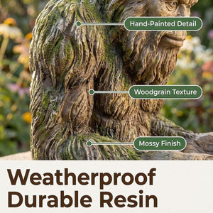 Tree Face Resin Bird Feeder for Garden Use