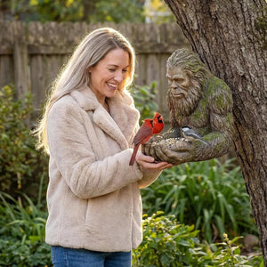 Tree Face Resin Bird Feeder for Garden Use