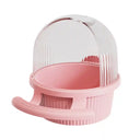 Anti-Splash Bird Feeder with Cover and Stand for Cage Use